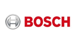 Automated labeling machine by Bosch for efficient product packaging.